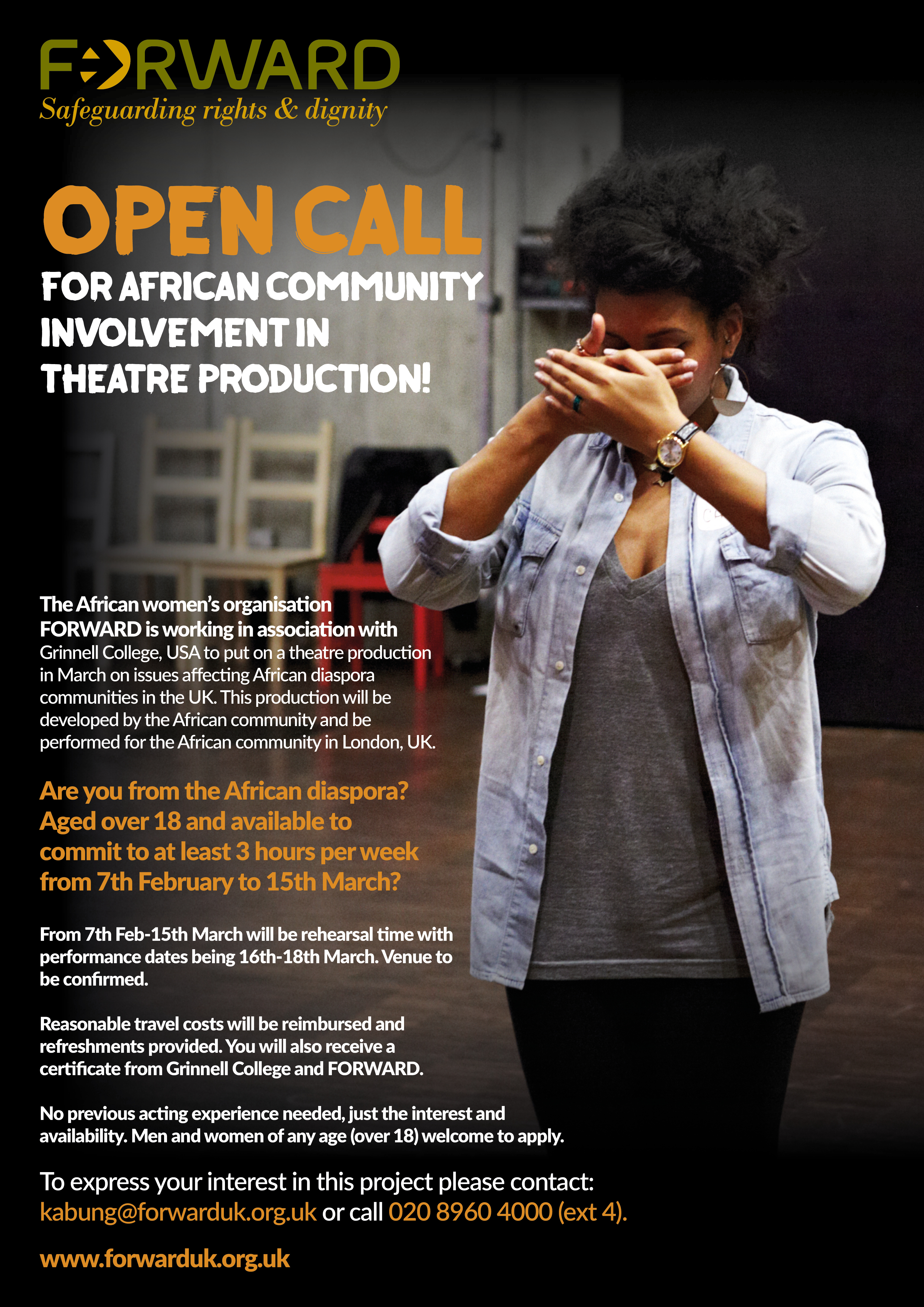 Open Call For African Community Involvement in Theatre Production