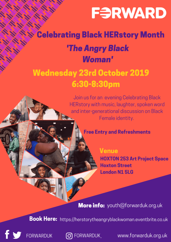 HERstory The Angry Black Woman Event flyer